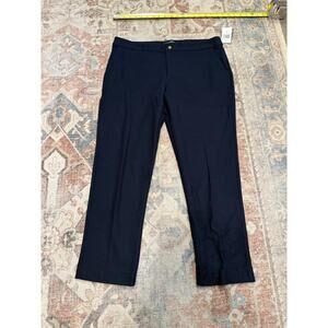Ralph Lauren NWT Navy Blue Textured Cotton Pants, Sz XL, MP $100